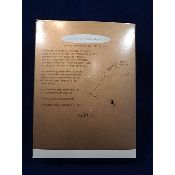 Star Trek /Romulan Warbird-Hallmark Keepsake‎ Ornament/1995 - Picture 3 of 13